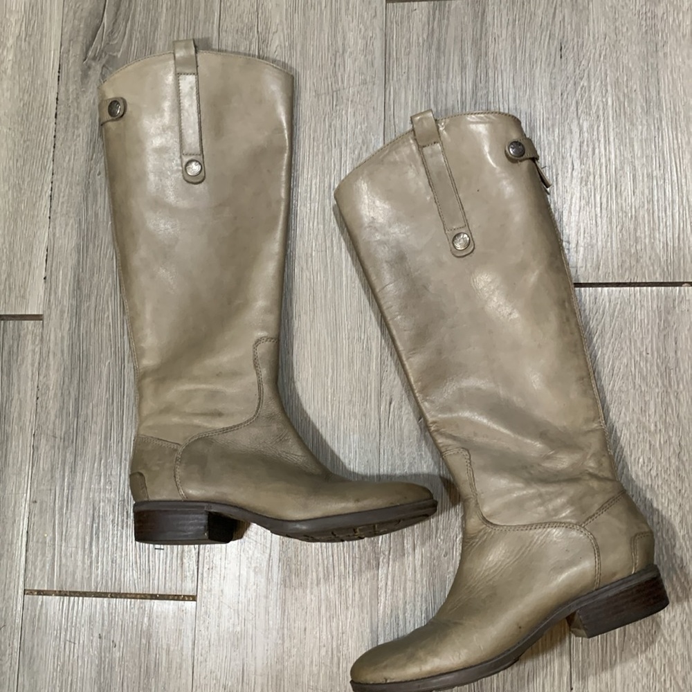 Sam Edelman Womens Penny Gray Riding Boots Size 7 M